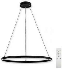 Top Lampada - Lampadario a sospensione con filo LED dimmerabile LED/30W/230V nero + telecomando