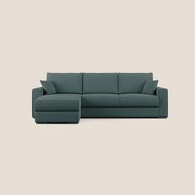 Dream Divano letto angolare in tessuto smacchiabile T05 verde