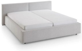 Letto matrimoniale imbottito grigio chiaro rete non inclusa 140x200 cm Cube – Meise Möbel