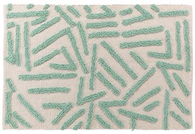 Tappeto lavabile in menta-crema 60x90 cm Athena - douceur d'intérieur