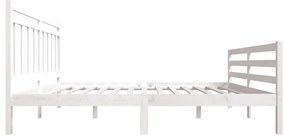 Giroletto bianco in legno massello 160x200 cm
