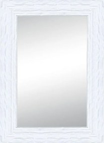 Specchio Teresa rettangolare in legno bianco 98 x 138 cm