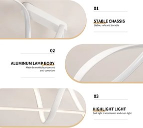 Brilagi-LED Plafoniera dimmerabile TWISTER LED/60W/230V 3000-6000K bianco + telecomando