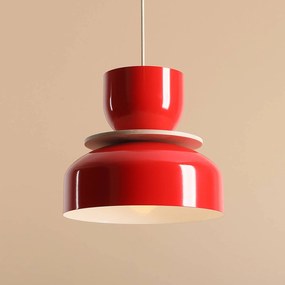 ALDEX Lampada a sospensione Uto, rossa, paralume in metallo, 30 cm