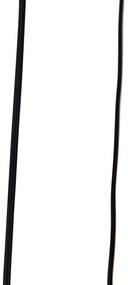 Lampada a sospensione moderna nera con vetro fumé 3 luci - Clayton