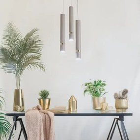 Brilagi - Lampadario a sospensione con filo POKER 3xGU10/25W/230V beige