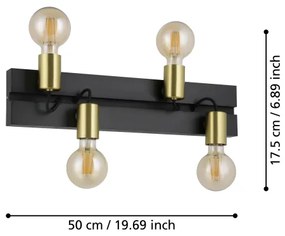 Eglo 900509 - Plafoniera MACCHIONE 4xE27/10W/230V