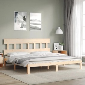 Giroletto Senza Materasso 200x200 Cm İn Legno Massello Di Pino /