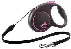 Guinzaglio per Cani Flexi BLACK DESIGN 5 m Rosa Taglia XS