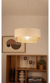 Lampada a sospensione con cavo NATIA 1xE27/60W/230V bianco/marrone