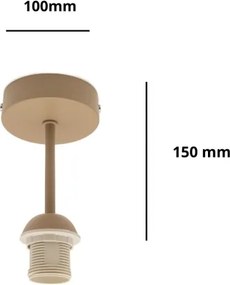 Brilagi - Plafoniera a montaggio superficiale PARTY 1xE27/60W/230V Ø 10 cm beige