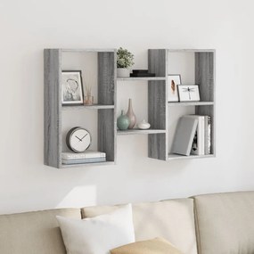 Mensola A Muro Grigio Sonoma 96x18x60 Cm İn Truciolato /