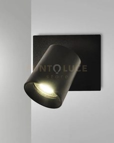 Modo spot  nero 1 luce alluminio spazzolato orientabile  attacco gu...