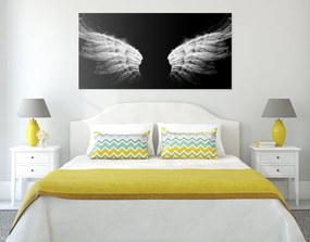 Quadro su tela – Ali d'angelo in bianco e nero