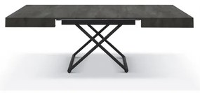 Tavolino JENIX 120x30 cm in legno metallo acciaio ossidato trasformabile