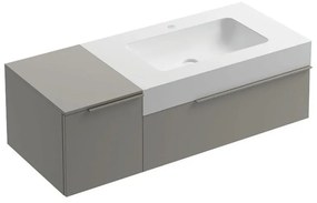 Mobile sottolavabo e lavabo Gravel ghiaia L 120 x H 36 x P 51 cm