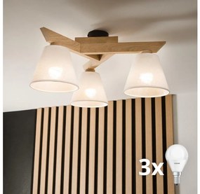 Brilagi - LED  Lampadario a plafone ANTHONY 3xE14/40W/230V quercia/bianco