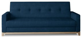 Divano blu allungabile/con contenitore e rivestimento in velluto 216 cm Selene – ELTAP