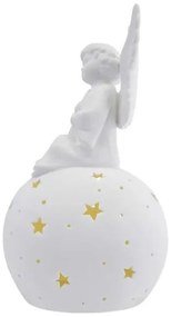 LED decorazione natalizia LED/0,4W/2xAA angelo in ceramica