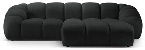 Divano angolare nero (con penisola a destra) Diana – Micadoni