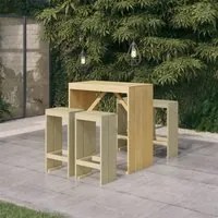 Set Bistr da Giardino 5 pz in Legno di Pino Impregnato cod mxl 35952