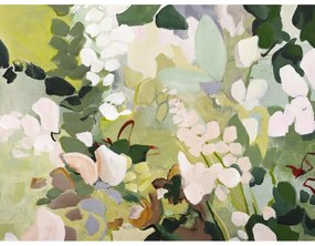 Quadro con elementi dipinti a mano 90x118 cm Green Garden - Malerifabrikken