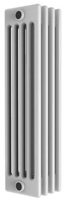 Radiatore acqua calda in acciaio 5 colonne, 4 elementi interasse 53,5 cm, bianco