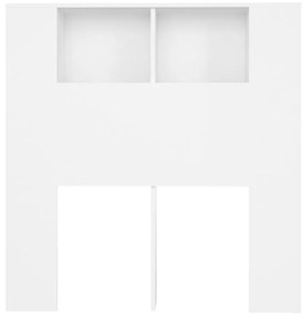 Testiera con contenitore bianco 100x18,5x104,5 cm