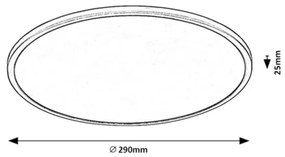 Rabalux 71156 - Plafoniera LED dimmerabile EZIO LED/18W/230V 3000K 29 cm