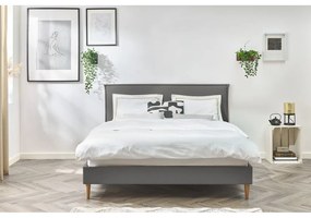 Letto matrimoniale imbottito antracite con griglia 180x200 cm Sary - Bobochic Paris