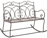 Panchina da Giardino 104 cm in Ferro Marrone Anticato 45437