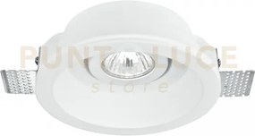 Faretto da incasso in gesso verniciabile morgana orientabile bianco...