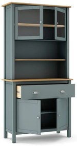 Credenza verde polveroso in pino massiccio 90x180,5x40 cm Misti – Marckeric