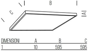 Panel 600x600mm 45W CW - UGR<19