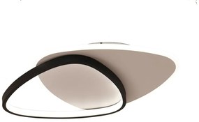Plafoniera LED Amy nero IP20 cct da bianco caldo a bianco freddo con regolazione di temperatura, 3489 lumen