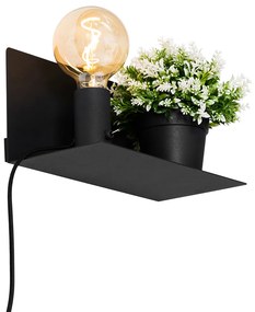 Applique moderna nera magnetica orientabile - Muro