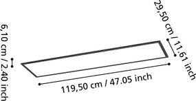Eglo 901509-LED RGBW Pannello da soffitto a montaggio superficiale MORADILLO-Z LED/34W/230V 120x30cm nero