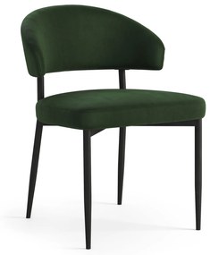 IRIS Verde Bosco (tessuto Victoria 68AC) - MODERNA SEDIA IMBOTTITA PER SALONE/SALA DA PRANZO LOFT