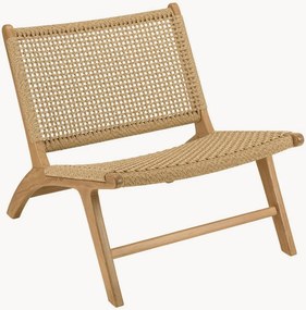Set di 2 sedie lounge da giardino in legno di teak Valeria