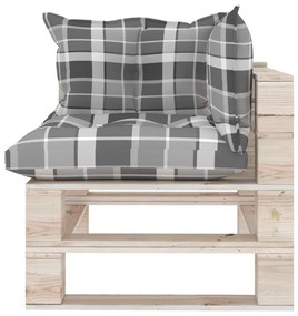 Set divani da giardino pallet 6 pz con cuscini in legno di pino