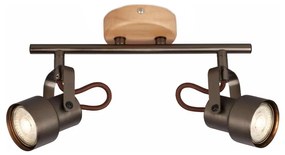 Brilo - TAHUN Faretto LED 2x GU10/5W/230V, Brown