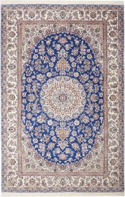 Nain Tappeto 200x310 Blu (Iran) Annodato A Mano