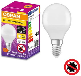 Lampadina LED Antibatterica P40 E14/4,9W/230V 2700K - Osram