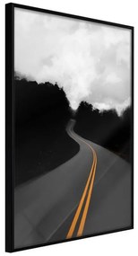 Poster  Road Into the Unknown  Cornice Quadri Cornice nera, Larghezza x Altezza Home decor 30x45