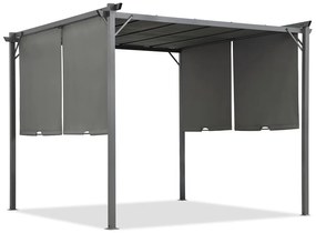 Pergola per terrazza antracite Sevilla 3x3m Garden Point