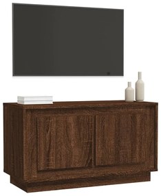 Mobile Porta TV Rovere Marrone 80x35x45 cm in Legno Multistrato