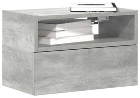 Comodini A Muro 2 Pz Grigio Cemento 45x26x28,5 Cm /