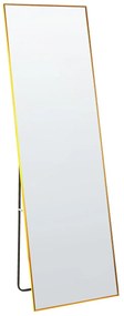 Specchio da terra vetro e metallo oro 50 x 156 cm BEAUVAIS Beliani