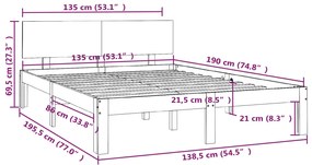 Giroletto in Legno Massello 135x190 cm Double