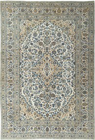 Kashan Tappeto 350x240 Beige (Iran) Annodato A Mano